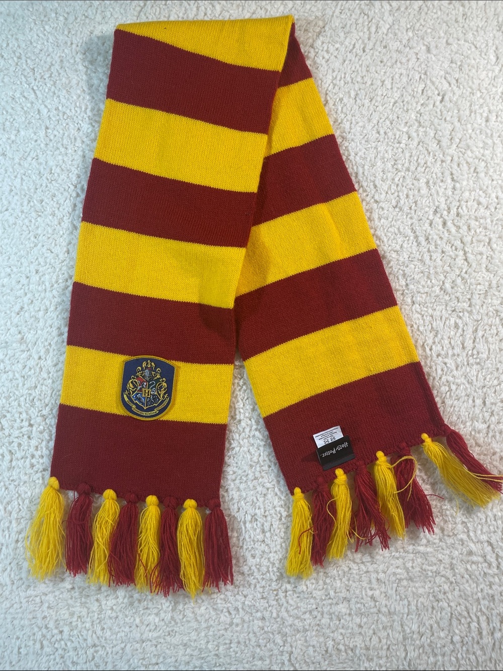 Harry Potter Gryffindor Scarf Burgundy Gold 42" Wizarding World halloween